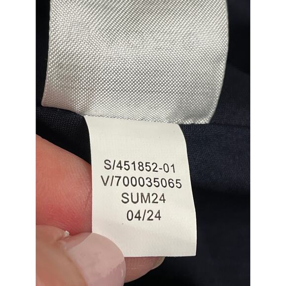 Banana Republic floral jacquard cutout midi dress in navy blue,size 18,MSRP $160 - Picture 14 of 16